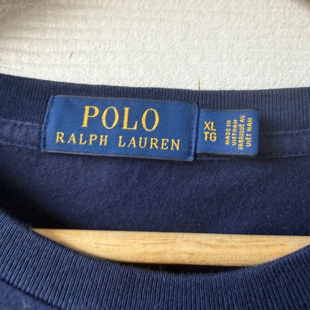 Polo Ralph Lauren Striped T-Shirt | Men’s XL | Navy Blue & White | Classic Crewn